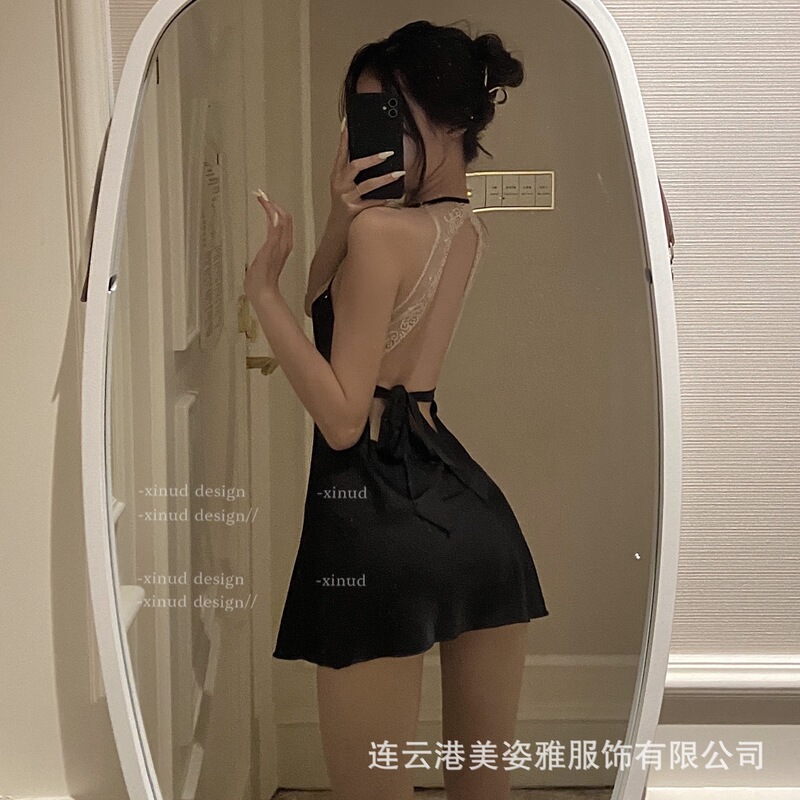 Sexy Pajamas Summer Bed Lace Small Chest Sling Nightdress New Style Sexy Underwear Backless Home Pure Desire