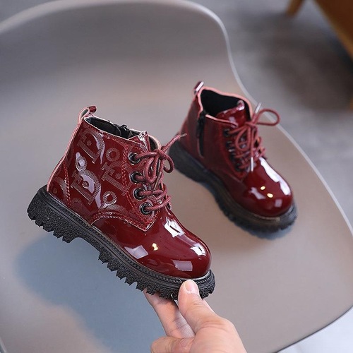 Children's Boots Baby 1-6 Years Old Leather Boots Spring and Autumn Boys Martin Boots Girls Fleece Short Boots Girls Short Boots