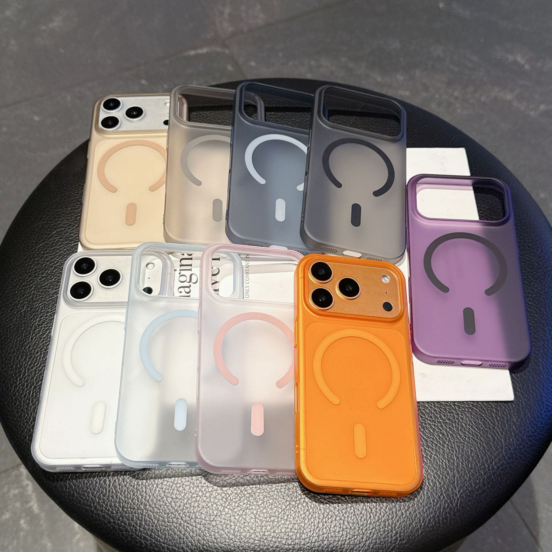 Pc All-Inclusive Ice Fog Large Hole Suitable for iPhone 17 Pro Max Phone Case Magnetic Ultra-Thin Matte Skin-Feel Protective Cover