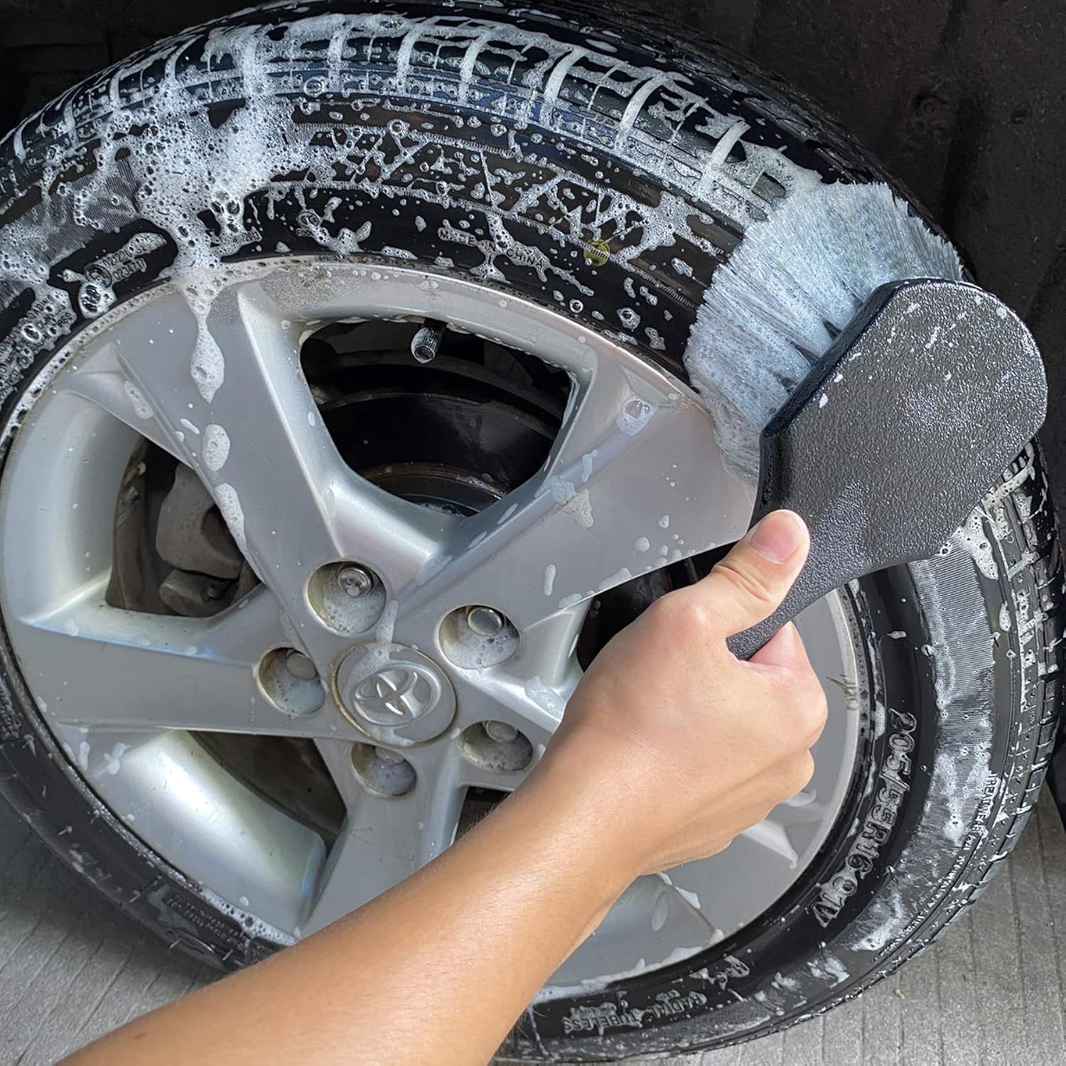 Cross-Border Short-Handle Car Tire Brush Cleaning Brush Short-Handle Brush Tire Wheel Hub Car Wash Brush Wheel Tire Brush