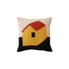 Knitted house, pillow, pillowcase