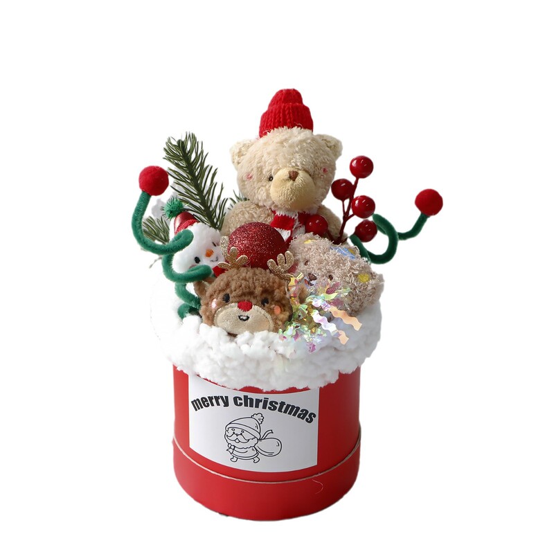 クリスマスプレゼント抱っこ筒ぬいぐるみの花束を彼女の親友にプレゼントします。|undefined