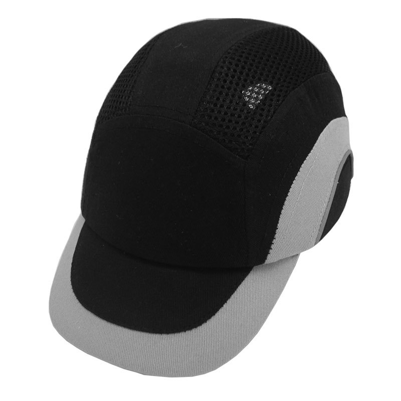 厂家直销 工厂车间透气型防护帽拼色棒球式轻便安全帽防撞帽