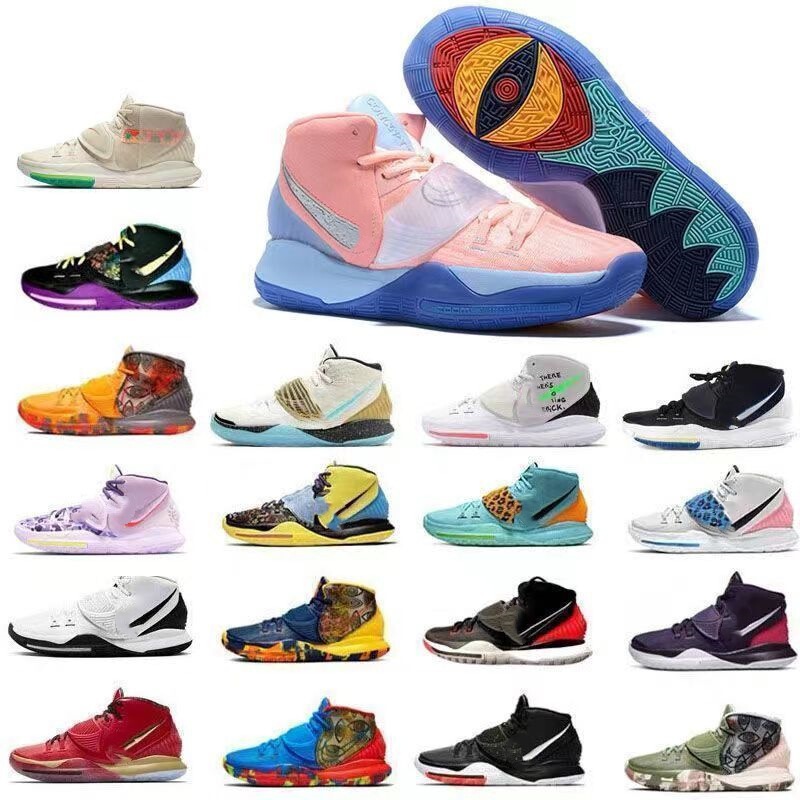 Kyrie Irving 7Th Generation Basketball Shoes Original Mathematical Formula Lavender Black and White Theme Men's and Women's Sports Shoes