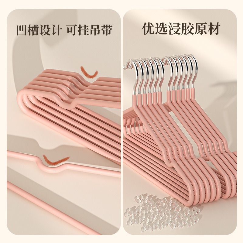 无痕防滑加粗加厚不锈钢晾晒衣架多功能家用成人衣服撑衣架批发|undefined