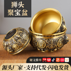 ライオンヘッド宝の皿銅工芸品銅装飾品宝の皿百福銅盆地メーカー卸売
