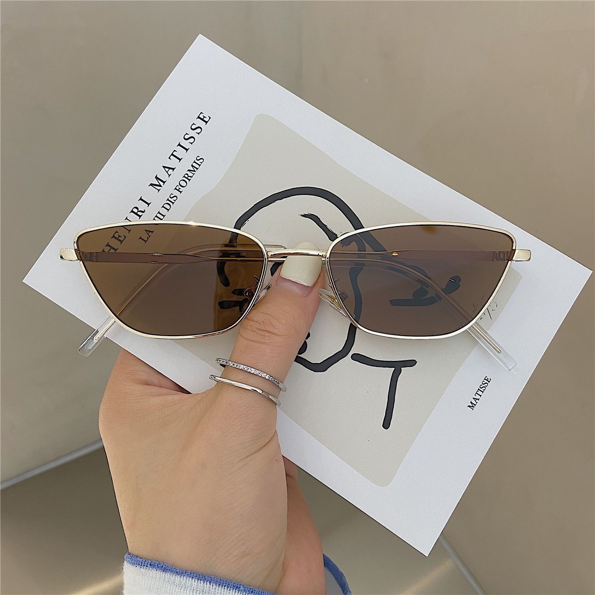 40g Weight Full Frame Glasses Structure Sunglasses Classification PC, UV400 Protection Lens Material Cat Eye Glasses Style Outdoor, Travel, Beach Occasion Geometric Pattern All Seasons Season Unisex Gender Retro, Classic Style Style Grey, Black Color Retro Classic Style Geometric PC UV400 Protection Cat Eye Full Frame Women's Sunglasses 10