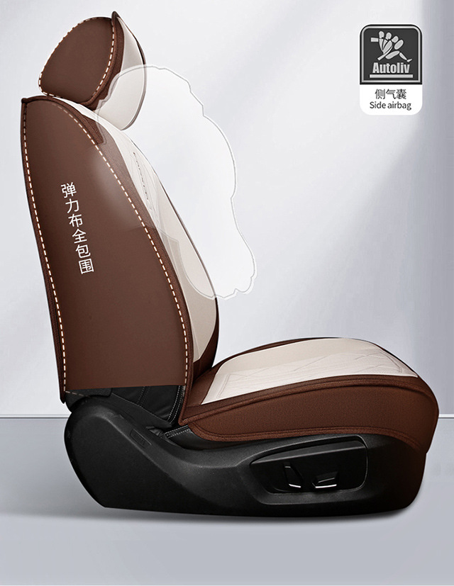 Cross-Border Car Seat Covers for Five Seats, Universal Full Surround, All-Season Cushion Covers, Linen Breathable Seat Covers, Seat Cushions