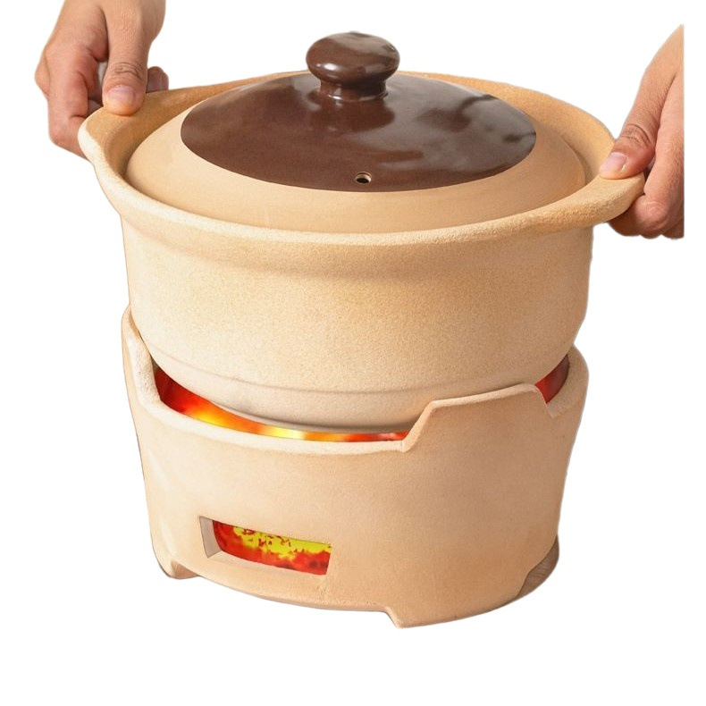 Cazuela de Cerámica para Estofados, Resistente a Altas Temperaturas, para Cocina y Estufa de Gas