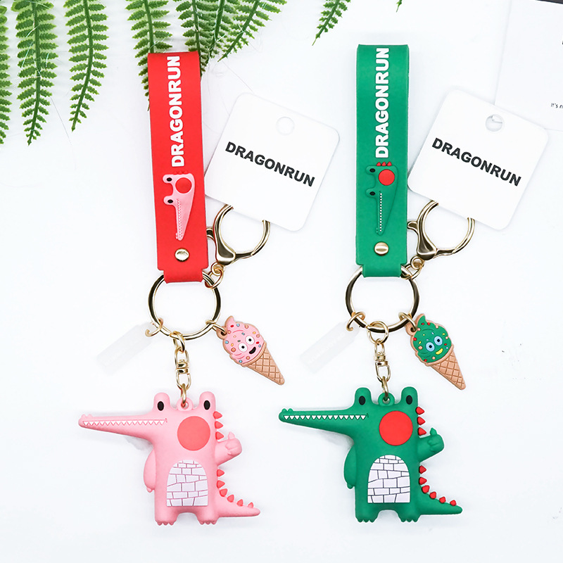 正版授权创意摇滚鳄鱼钥匙扣挂件 pvc汽车个性钥匙挂件书包挂饰