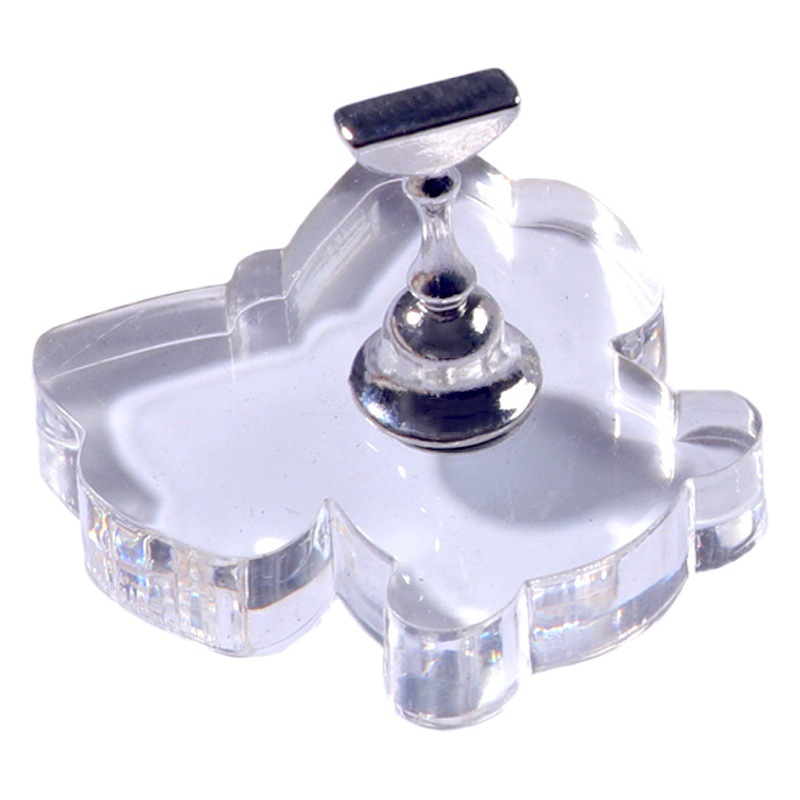 Clavo transparente agua ondulación base de práctica de uñas base inferior soporte acrílico titular de uñas desgaste pieza de clavo asiento sin piezas de ajedrez