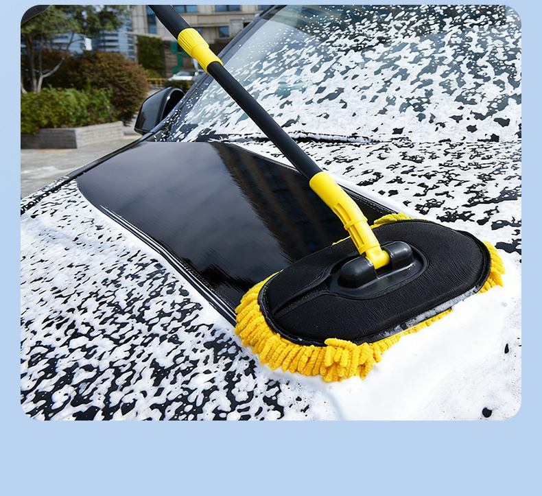 Car Wash Mop Does Not Damage Car Paint, Special Soft-Bristled Car Wash Brush, Car Retractable Car Wiping Tool, Complete Set of Tools