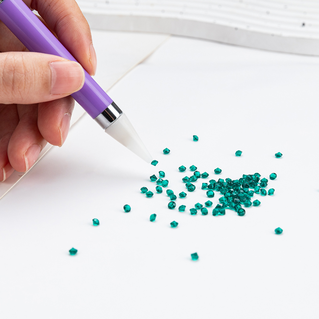 Nuevo DIY nail point taladro bolígrafo de cuentas de succión de taladro de flores de taladro de herramientas de uñas de doble propósito con cera de taladro de punto