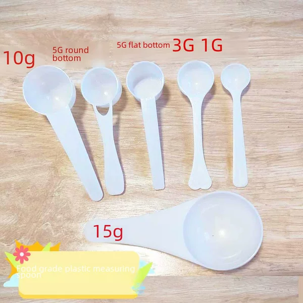 Factory Direct Sales Plastic Measuring Spoon Laundry Detergent Spoon 1G3G5G10G15G Panax Notoginseng Powder Spoon Powder Quantitative Spoon