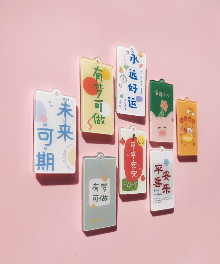 Acrylic cartoon transparent magnetic fridge magnet