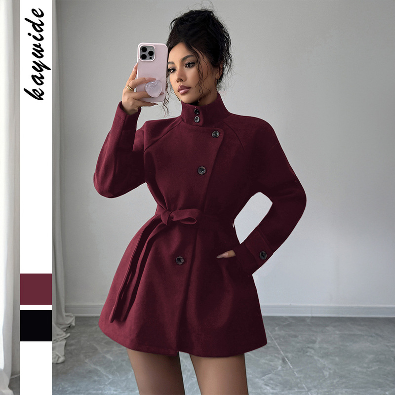 Cross-Border 2025 Autumn and Winter Amazon Us Site European and American Y2K Hot Girl Style Long-Sleeved Coat Trench Coat Women's Outerwear Women's Clothing