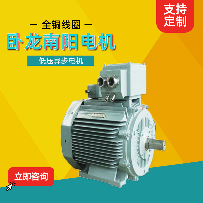 Wolong Nanyang Motor Low Voltage Ultra High Efficiency Ie5 Three-Phase Asynchronous Motor Full Copper Coil Factory Direct Supply