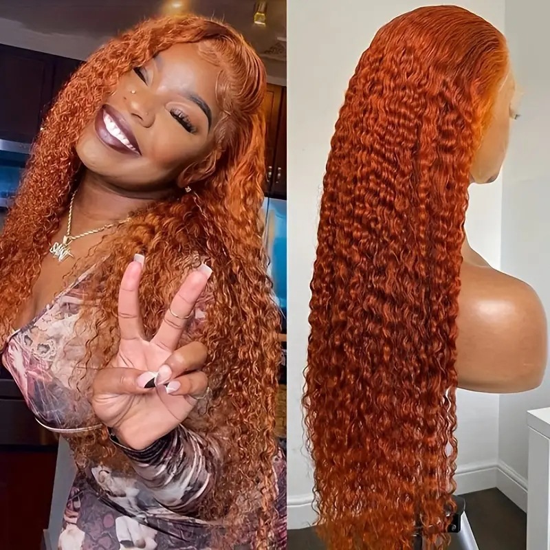 Perruque blanche en dentelle, style européen/américain, petites boucles, tresses africaines, couverture complète, extensions de cheveux synthétiques africains_voghion.com