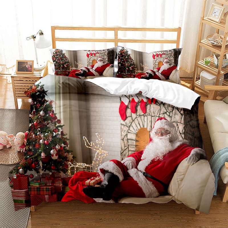 Nuova collezione natalizia Copripiumino in 3 pezzi, set opaco da 4 pezzi, set da 2 pezzi personalizzabile_voghion.com