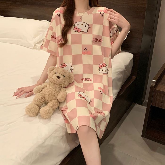 Verano nuevo vestido de dormir vestido dulce lindos dibujos animados Kulomi Melody vestido casero casual comercio exterior al por mayor