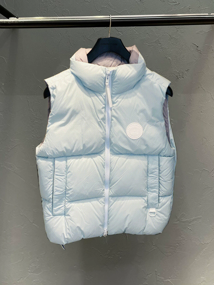 Down jacket, vest, warm capsule with down, (Physicals), white clothing