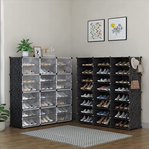 Plastic simple shoe cabinet dust-proof large-capacity shoe storage artifact household multi-layer shoe shelf entrance large shoe cabinet