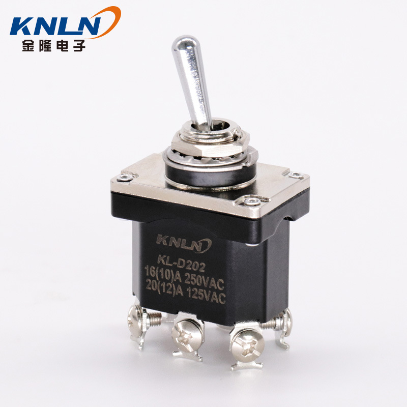 KNLN防水钮子开关6脚两档摇头摇臂金属拨动开关扭子摇杆KL-D202|ms