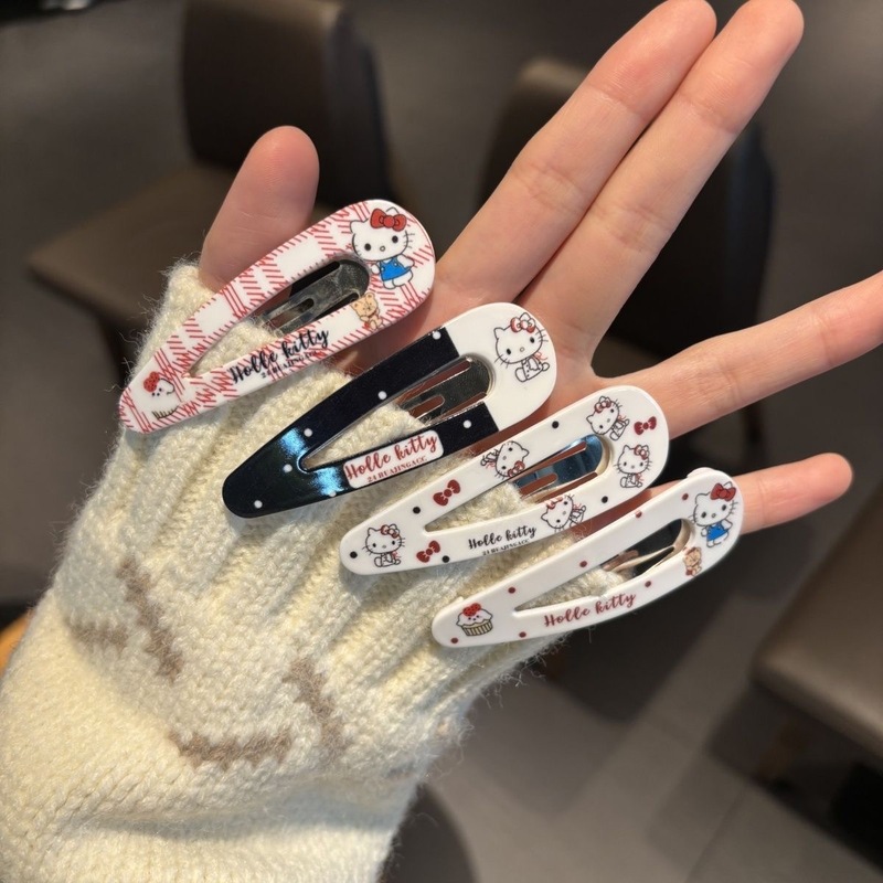 ガーリーハート ハローキティ ウォータードロップ BBクリップ 楽しいヘアクリップ 前髪サイドクリップ 多用途 小さくて爽やかなヘアアクセサリー 女性用|undefined