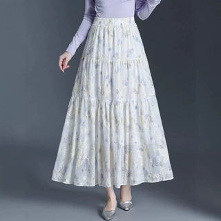 碎花半身裙女春秋2026新款巨好看显瘦梨形伯克利中长款A字裙伞裙