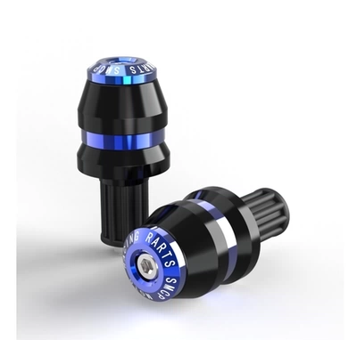 Throttle Grip Anti-drop Plug — Motorcycle Handle Cover - two-color-handle-plug-pair-blue