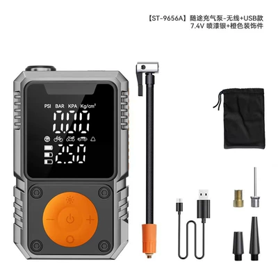 Car-Mounted Air Pump, Emergency Starting Power Supply, Air Inflator and Power Booster All-In-One Machine, Smart Digital Display, Wireless Tire Inflator (Hava nasosu) - c56-air-pump