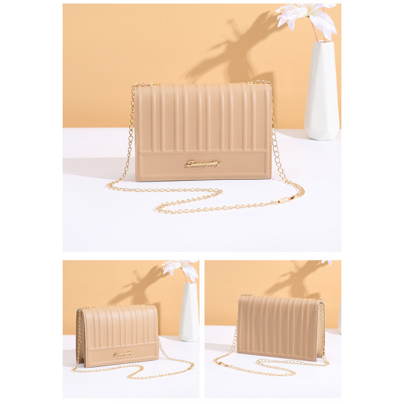 Bolsos de mujer de textura de moda, bolsos de brazo portátiles, bolsos de hombro simples transfronterizos, bolsos de hombro personales, bolsos de cinturón de cadena. image 8