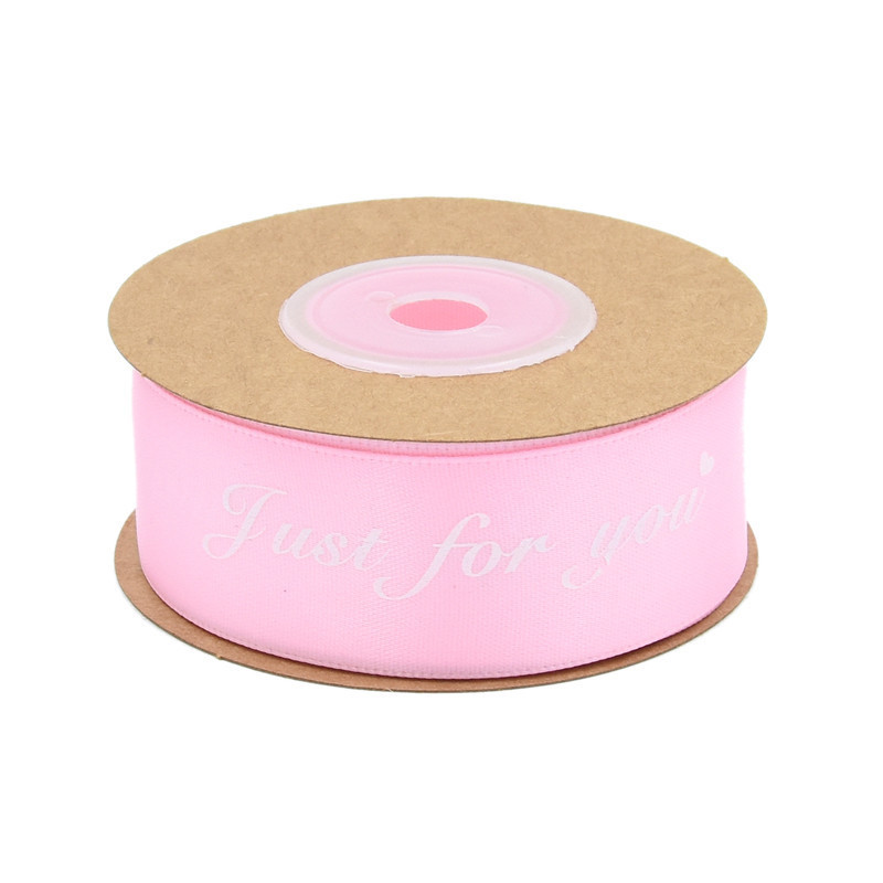 2,5 cm transfronteriza de impresión sólo para usted Cinta Caja de pastel ramo de material de embalaje accesorios para el cabello cinta 10 M