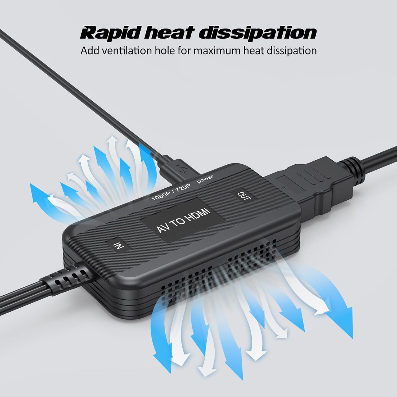 AV a convertidor de vídeo HDMI 1080p tres Lotus RCA juego de monitoreo Set-Top Box de transferencia de cable adaptador de TV