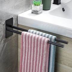 Foreign trade hole-free towel rack 304 stainless steel towel bar Amazon kitchen towel bar bathroom towel hanger