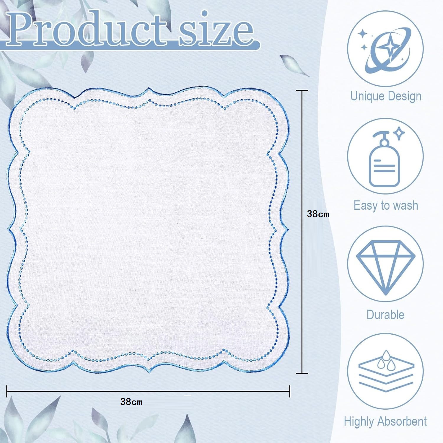 Hotel bordado almohadilla servillas almohadilla de aislamiento de tela ondulado restaurante occidental fiestas transfronterizas fabricantes de suministro amazónico