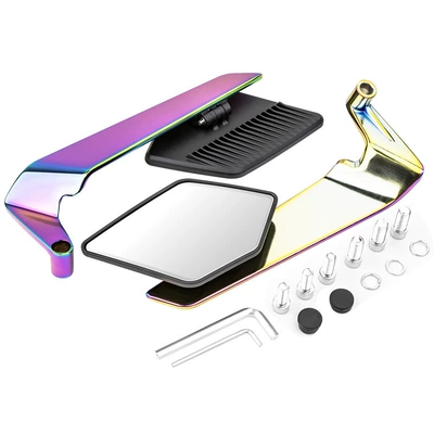 large field of view mirror, Motosiklet ləvazimatları və aksesuarları - 467-rearview-mirror-electroplated-color-white-glass