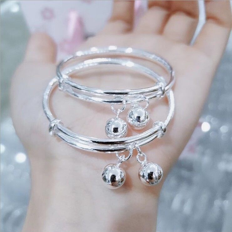 One Step Couple Bracelet Engraving Female Girlfriend Bell Bracelet Miao Silver Plated Student Adjusting Bracelet Gift