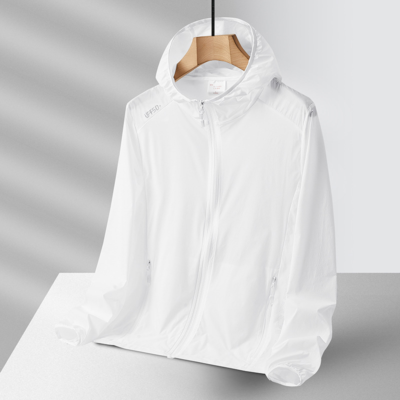 Nueva ropa de protección solar de hielo para hombres UPF + ligera y transpirable pareja al aire libre ropa de protección solar puede imprimir LOGO