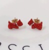 Earrings stainless steel, small accessory, simple and elegant design, light luxury style, wholesale