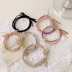 小清新超仙頭繩網紅ins簡約皮筋基礎手工扎頭髮打結髮圈發繩頭飾