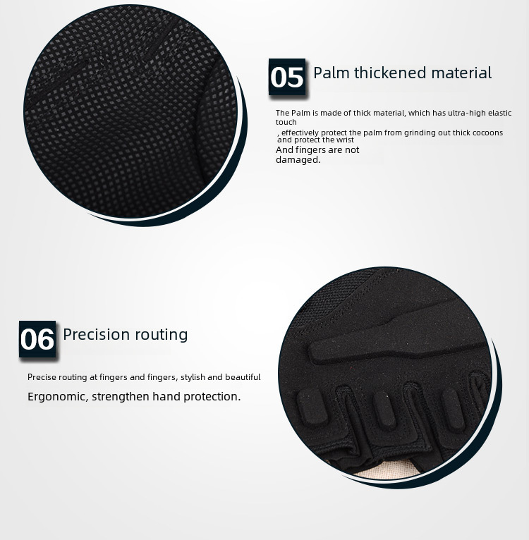Tactical gloves Tactical half-finger full finger plus fleece gloves sports outdoor men's and women's cycling fitness gloves_maomaolike.com