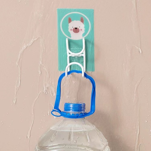Creative cute cartoon punch-free basin hanger multifunctional wall-mounted storage rack home bathroom self-adhesive hook