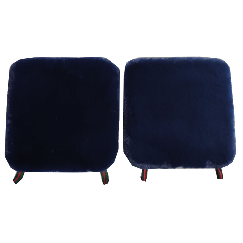 Autumn and Winter encryption thickened imitation rabbit fur three-piece car cotton cushion square cushion imitation wool car cushion without back cushion