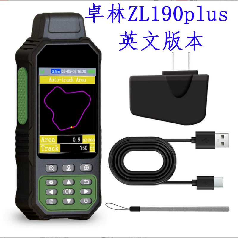 Zhuolin ZL190plus английская версия высокоточный GPS-измеритель для полевых работ, портативный и автомобильный, для измерения площади земли, экспорт
