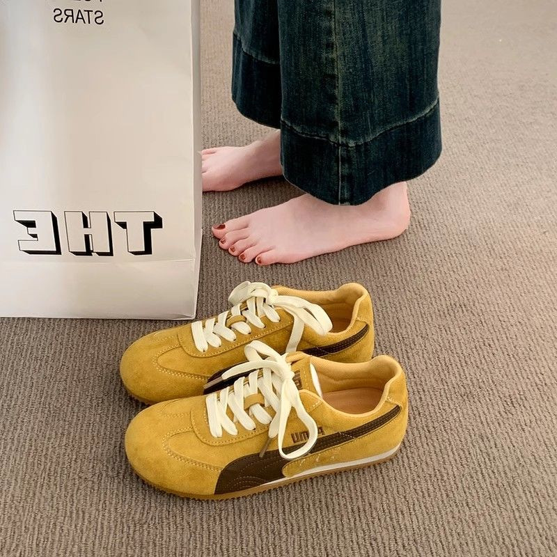 Women's Training Shoes 2025 New Spring and Autumn Trendy Non-Slip Flat Versatile White Sneakers Sports Casual Shoes