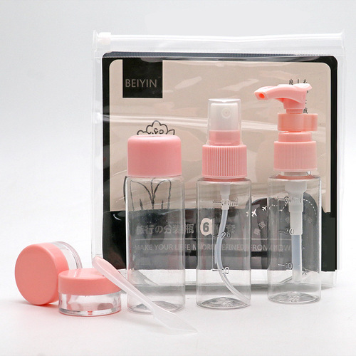 Cosmetic travel set bottle spray bottle lotion bottle cosmetic travel bottle 11-piece set PET