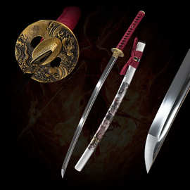 外贸批发魔童降世日本刀手工一体武士长刀龙泉市刀剑碳钢刀未开刃