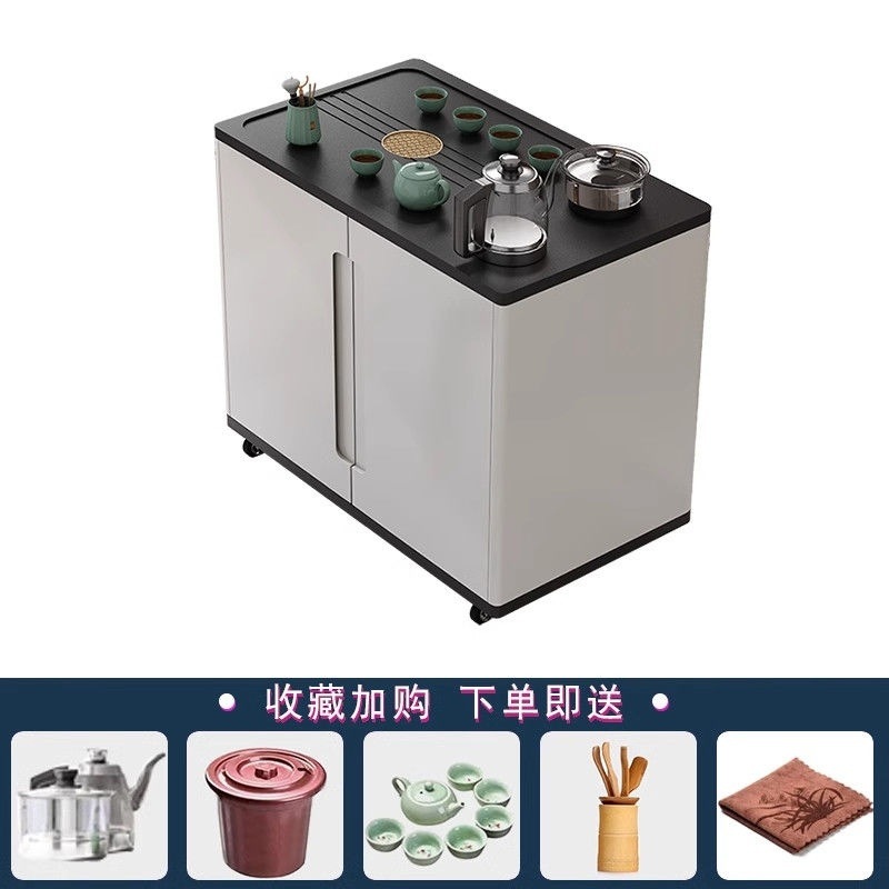 Sofá de sala de estar mesa de té lujoso luz balcón mesa de té móvil pequeño té doméstico pequeño carro de té mesa de té