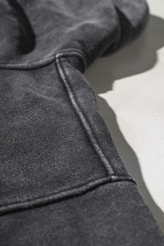 Felpa con cappuccio e cerniera in tinta unita lavata retrò invernale da uomo, abbigliamento da strada, da uomo, ampia, da strada_voghion.com